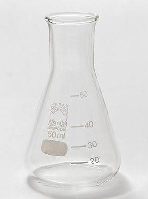 science laboratory conical flask