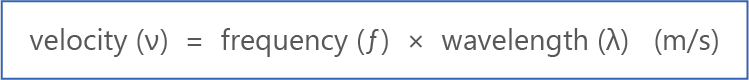 wave formula velocity frequency wavelength