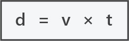 calculating distance travelled formula symbols