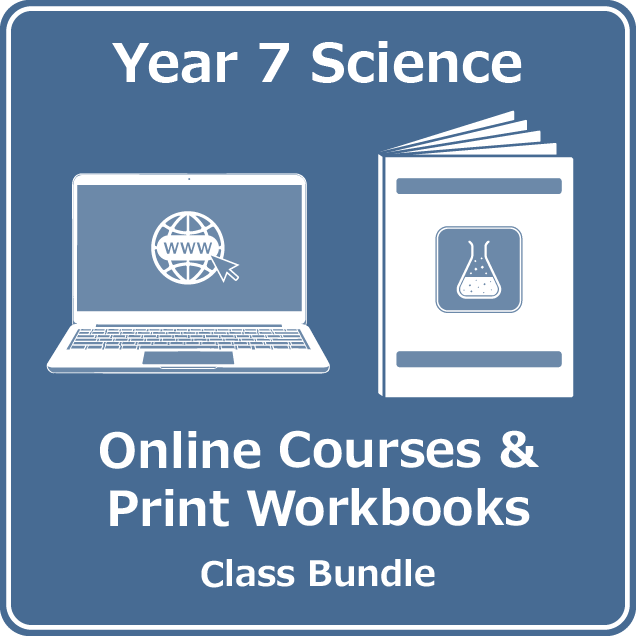 year 7 science online courses print workbooks class bundle